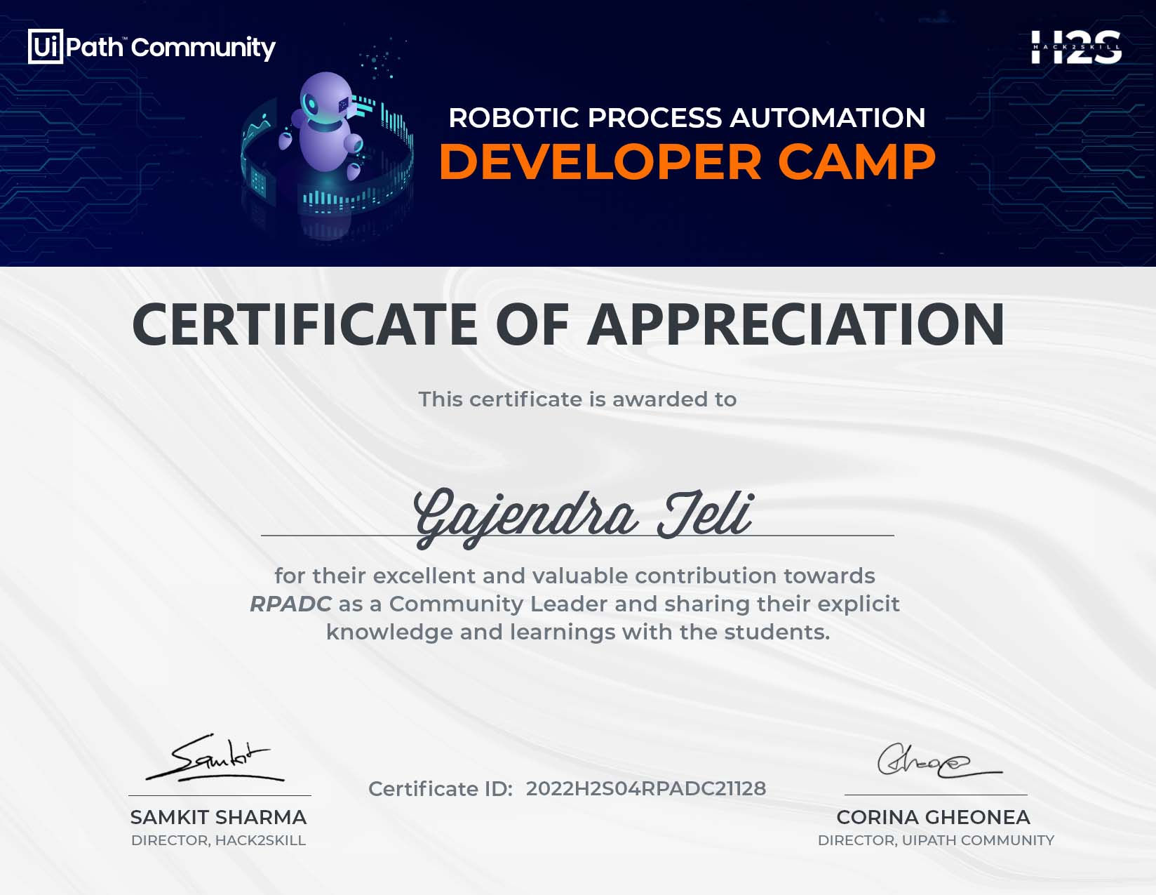 Certificate 2